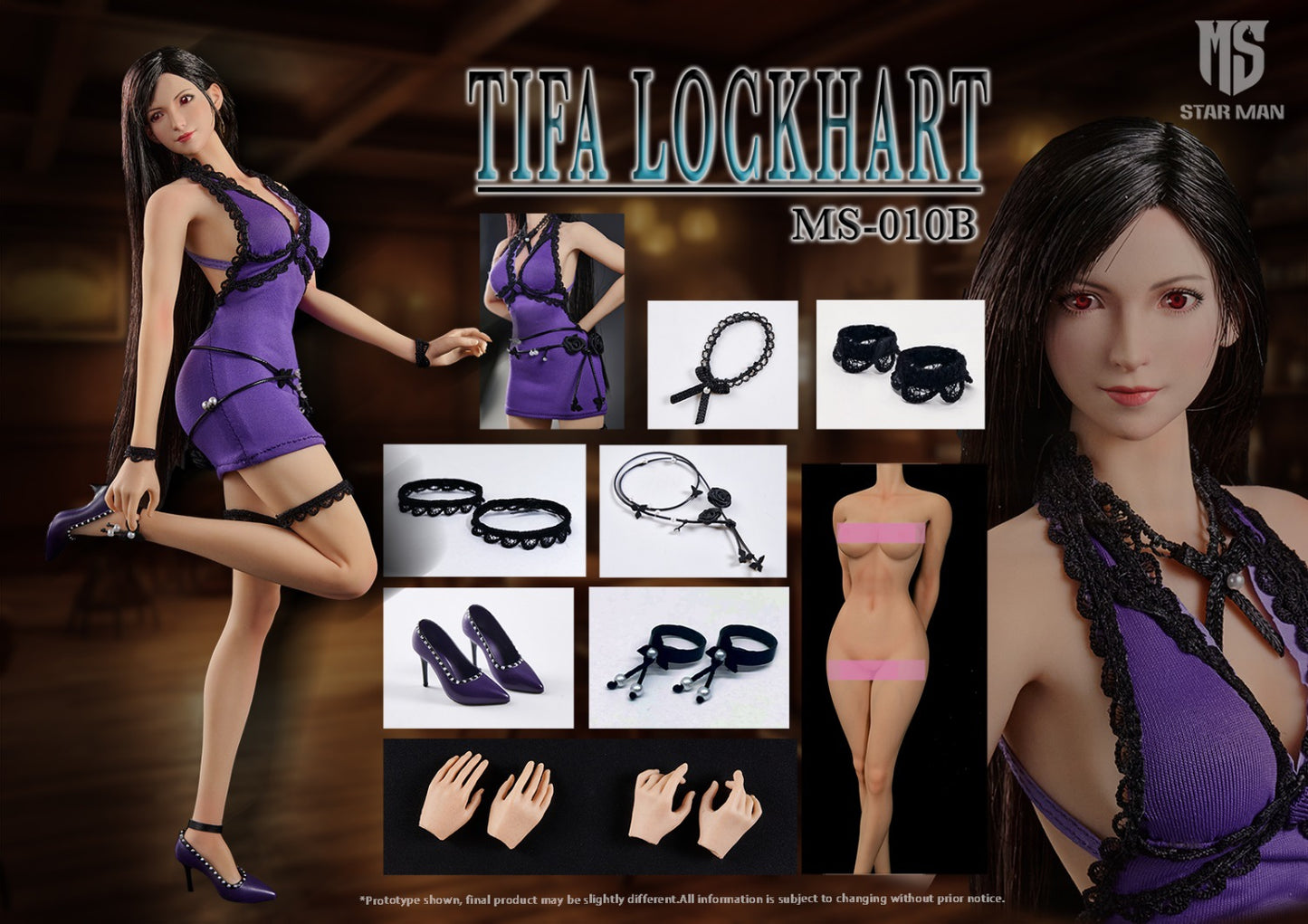 STAR MAN MS-010B 1/6 Tifa Lockhart Purple Dress Edition (Pre-order deposit)