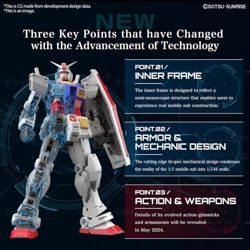 BANDAI MOBILE SUIT GUNDAM RG 1/144 RX-78-2 GUNDAM VER. 2.0 MODEL KIT
