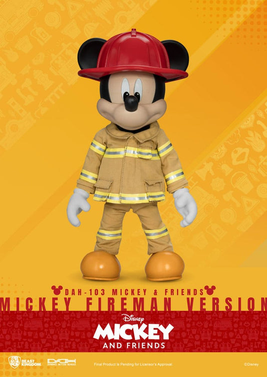 Mickey and Friends Dynamic 8ction Heroes DAH-103 Mickey Mouse (Fireman)