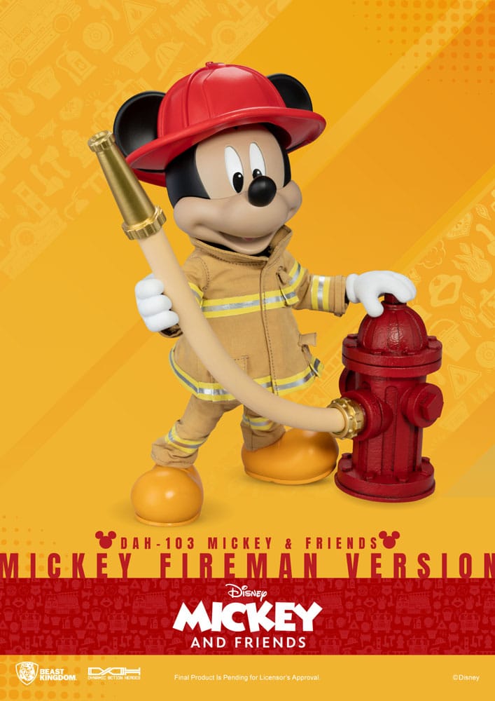 Mickey and Friends Dynamic 8ction Heroes DAH-103 Mickey Mouse (Fireman)