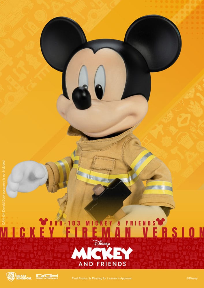 Mickey and Friends Dynamic 8ction Heroes DAH-103 Mickey Mouse (Fireman)