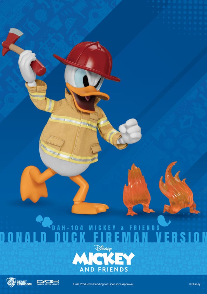 Mickey and Friends Dynamic 8ction Heroes DAH-104 Donald Duck (Fireman)