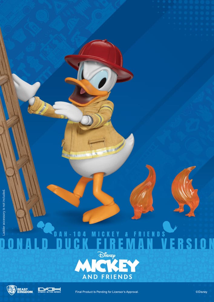 Mickey and Friends Dynamic 8ction Heroes DAH-104 Donald Duck (Fireman)