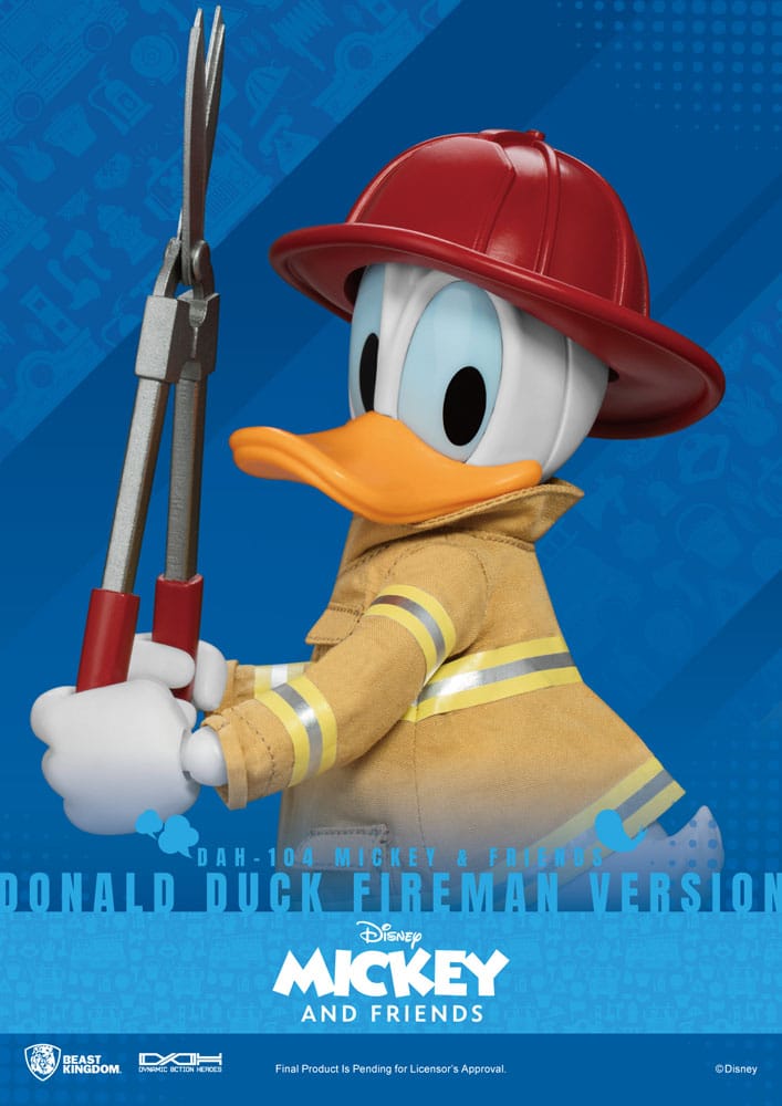 Mickey and Friends Dynamic 8ction Heroes DAH-104 Donald Duck (Fireman)