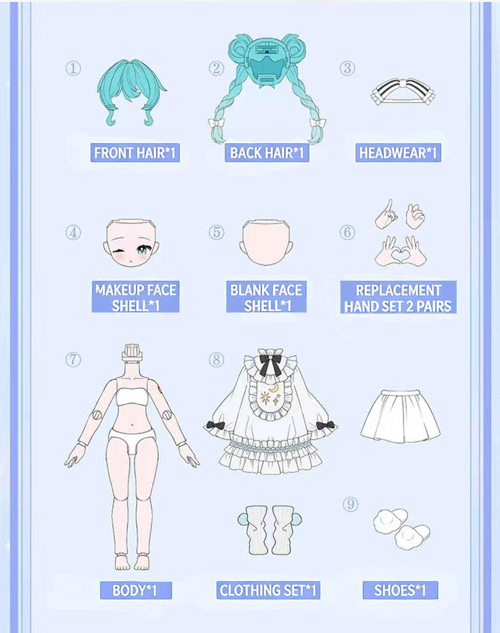 Blokees Hatsune Miku Melody Prelude Series Dress-Up Collectible Figures