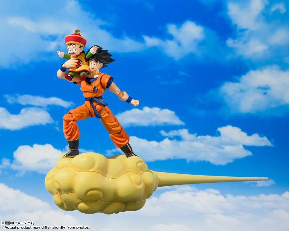 Dragon Ball Z S.H.Figuarts Son Goku & Son Gohan (Childhood) with Nimbus Cloud Exclusive Action Figure Set