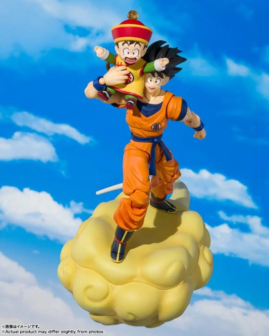 Dragon Ball Z S.H.Figuarts Son Goku & Son Gohan (Childhood) with Nimbus Cloud Exclusive Action Figure Set