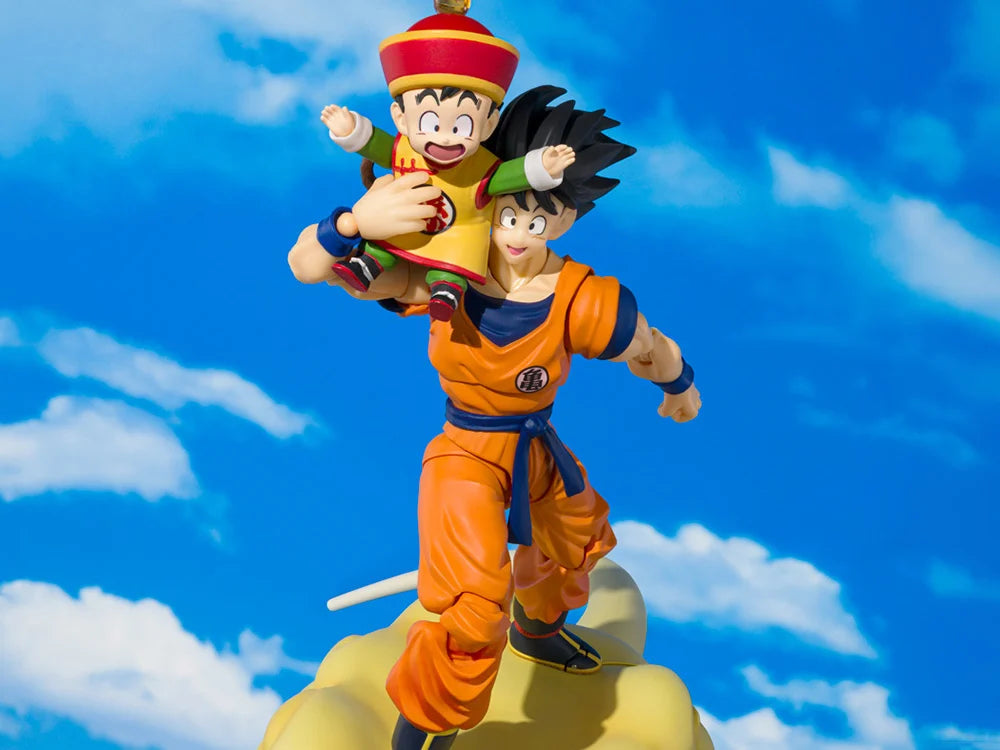 Dragon Ball Z S.H.Figuarts Son Goku & Son Gohan (Childhood) with Nimbus Cloud Exclusive Action Figure Set