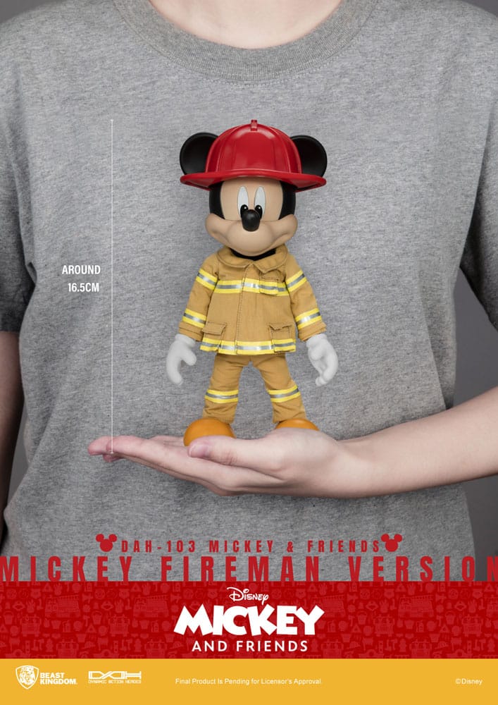 Mickey and Friends Dynamic 8ction Heroes DAH-103 Mickey Mouse (Fireman)