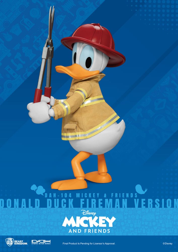 Mickey and Friends Dynamic 8ction Heroes DAH-104 Donald Duck (Fireman)