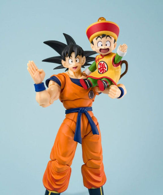 Dragon Ball Z S.H.Figuarts Son Goku & Son Gohan (Childhood) with Nimbus Cloud Exclusive Action Figure Set