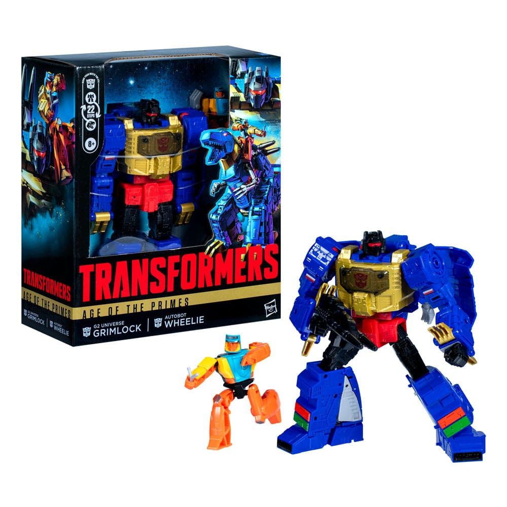 Transformers: Age of the Primes Leader Class G2 Universe Grimlock Action Figure with Autobot Wheelie